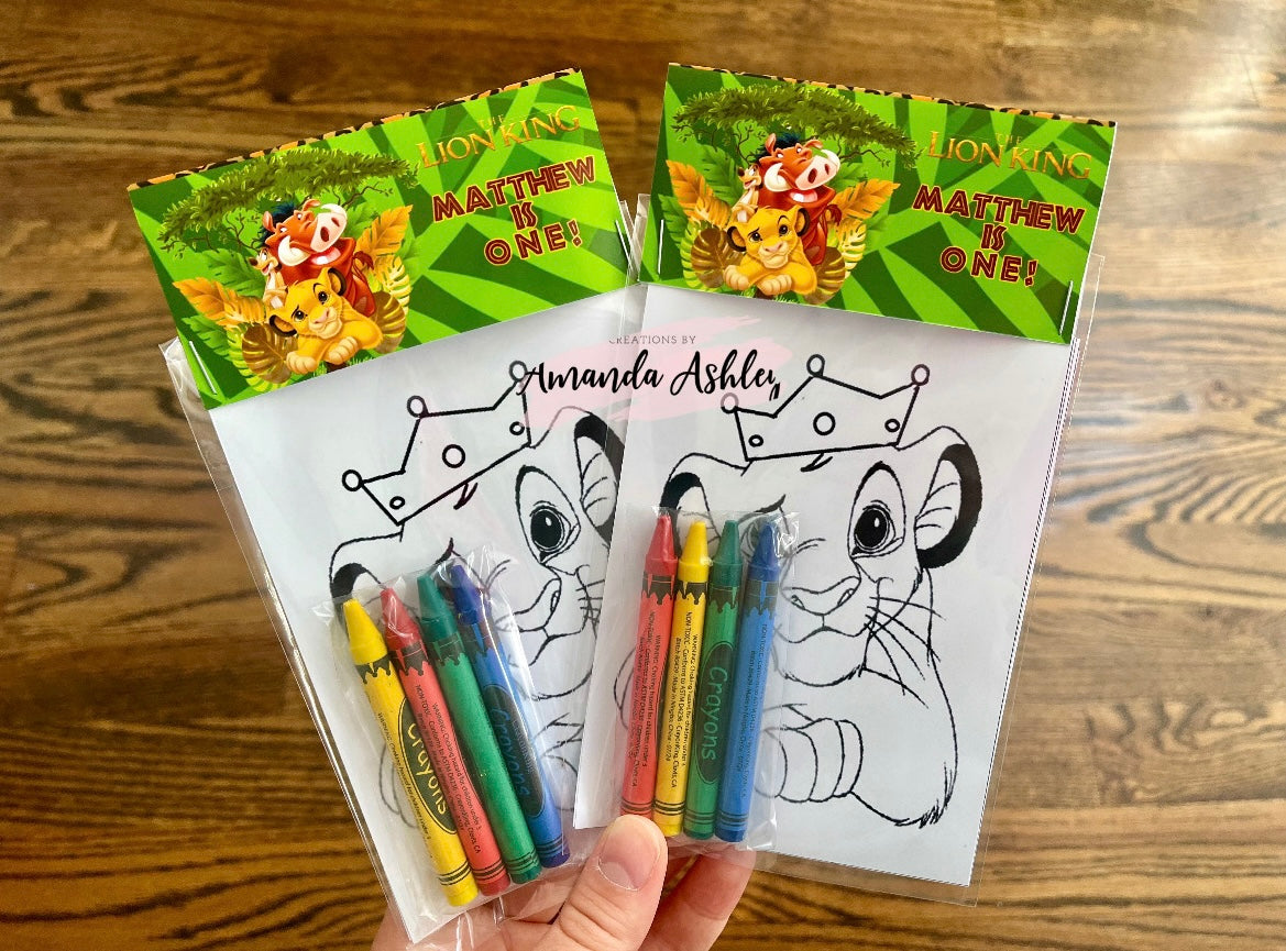 Lion King Coloring Favors