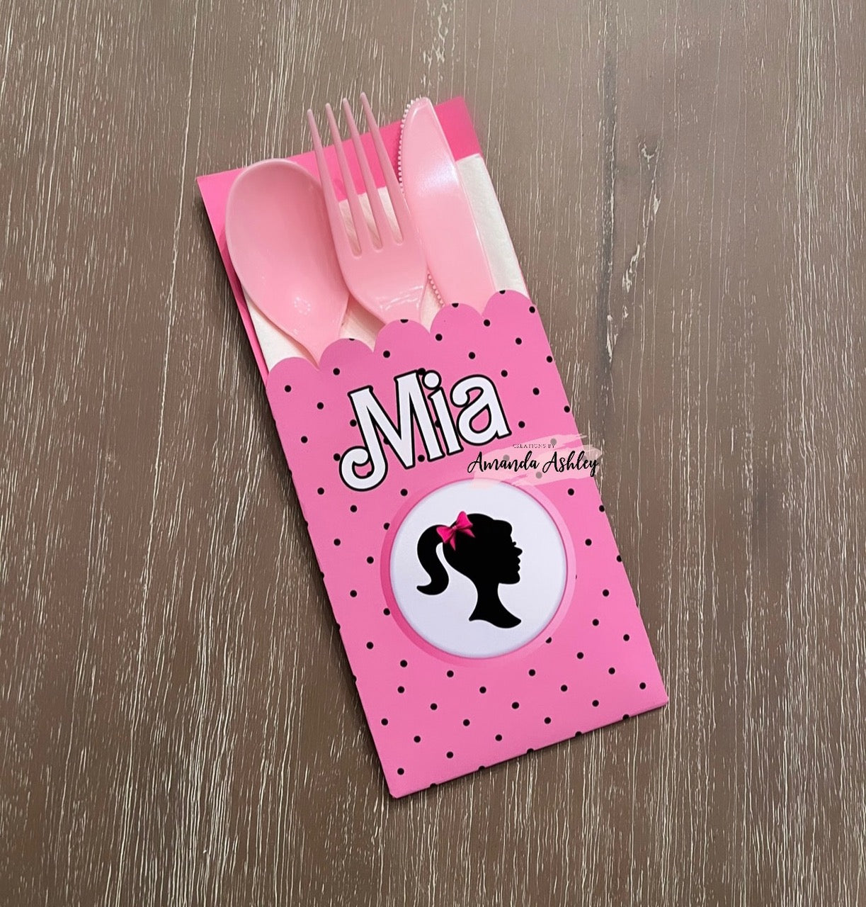 Pink Doll Cutlery Set