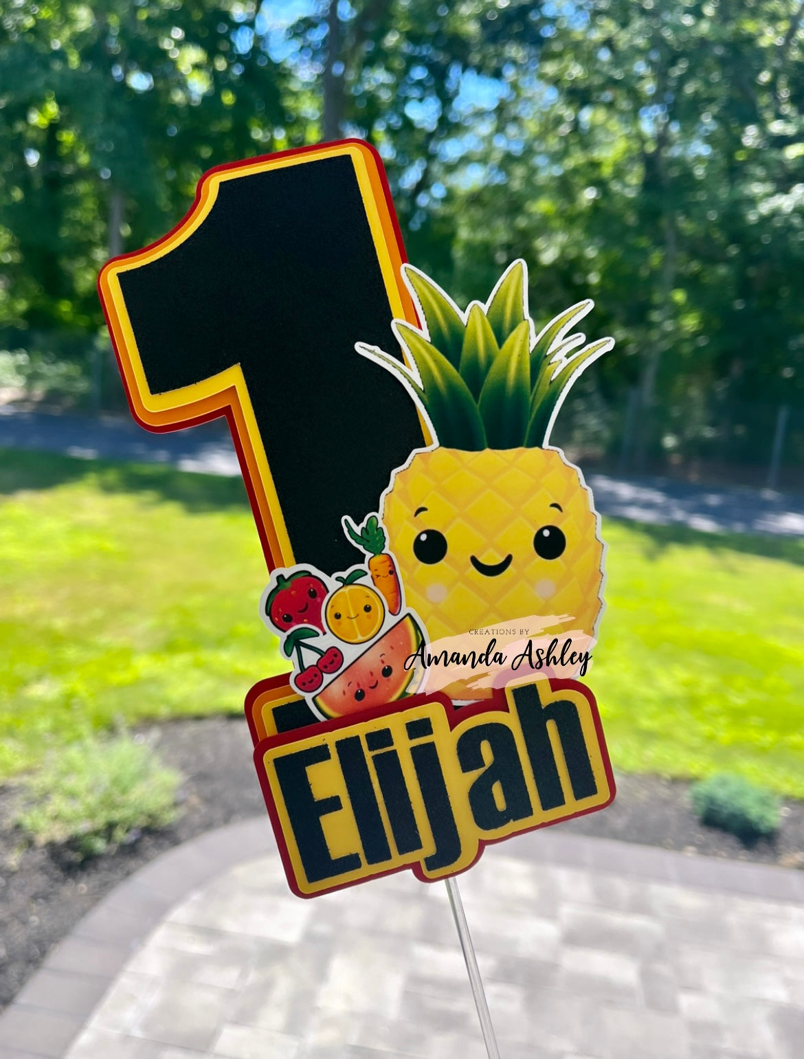 Singing Fruit Cake Topper