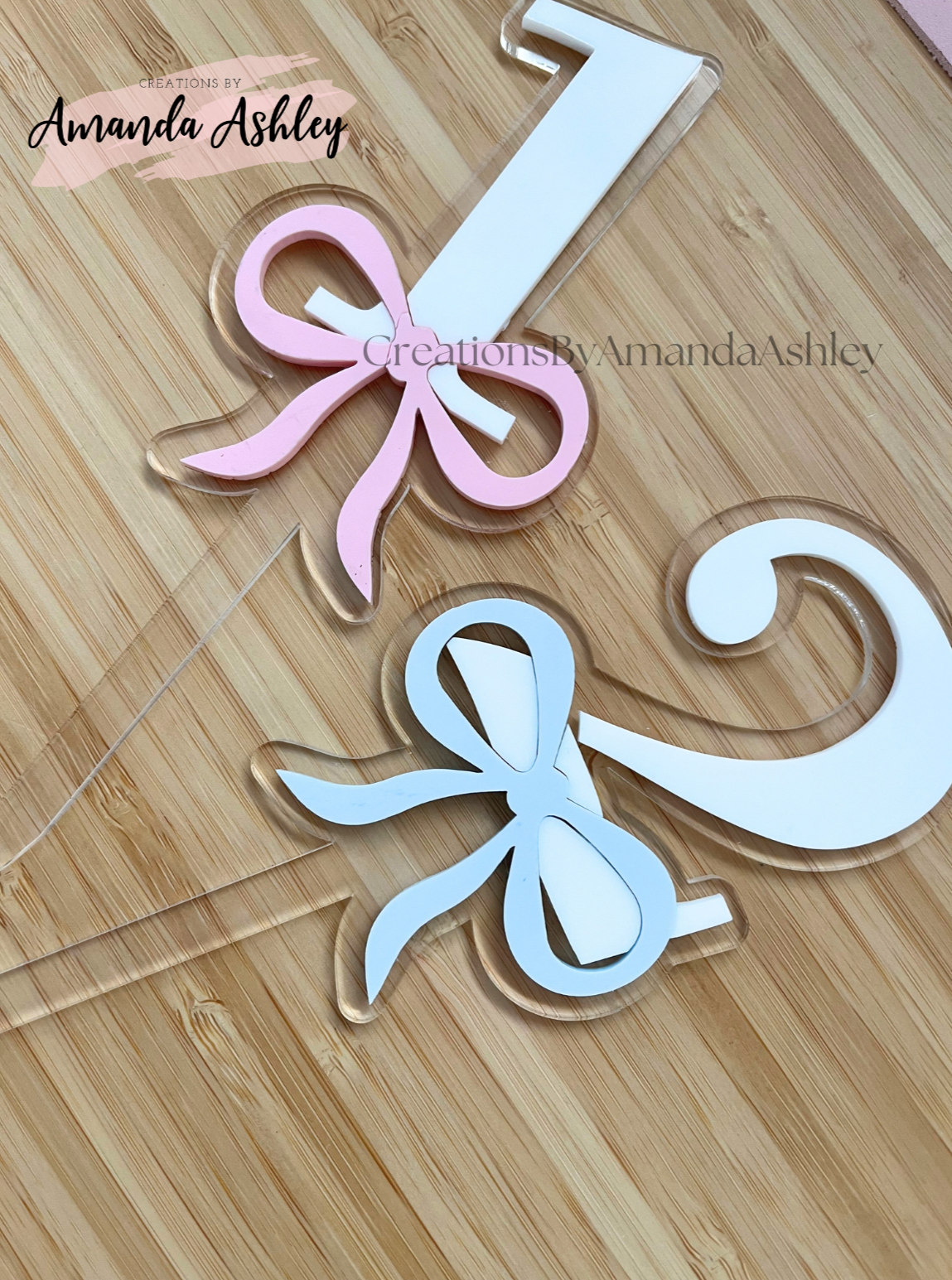 Coquette Bow Cake Topper