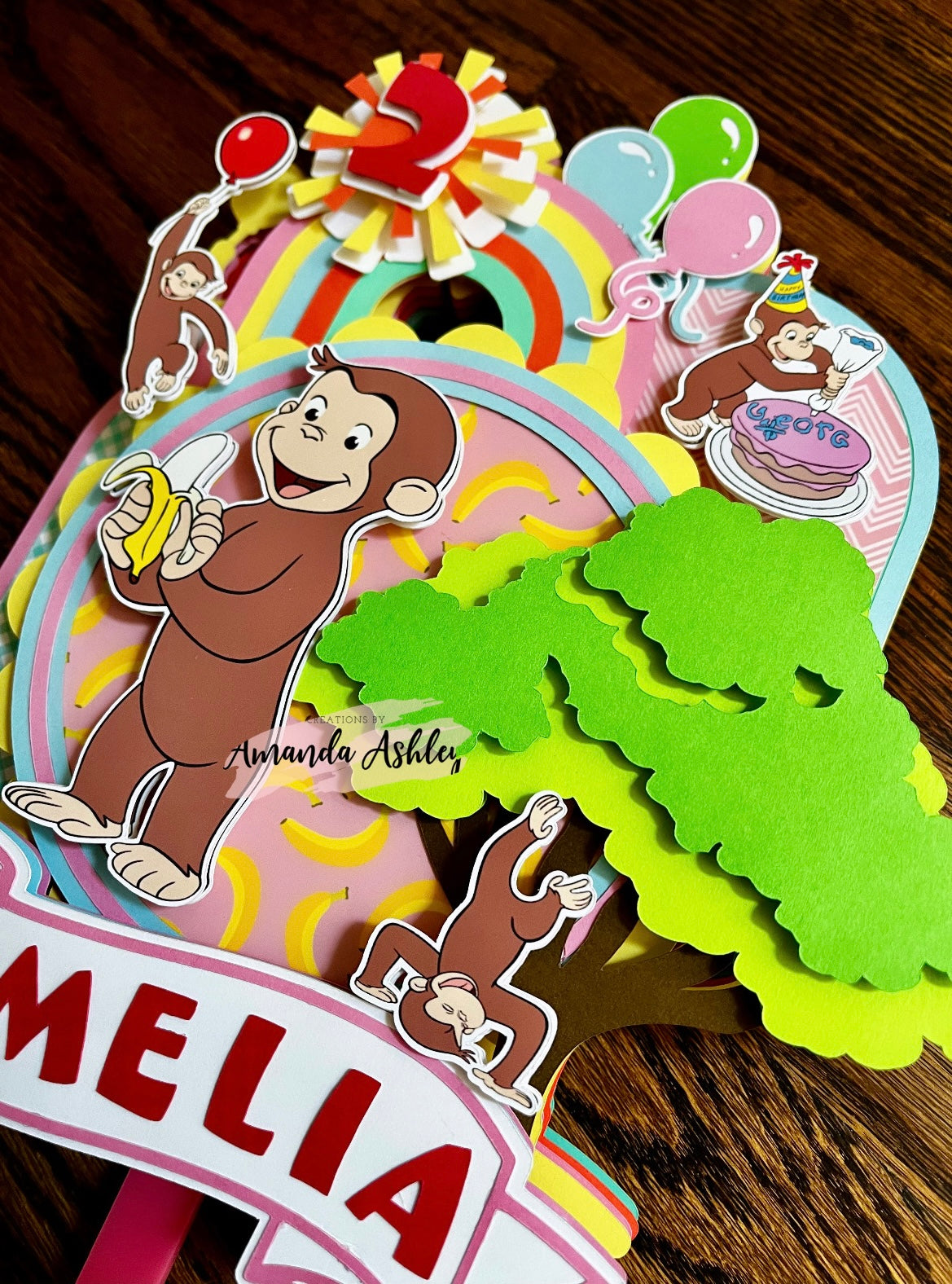 Curious Monkey Cake Topper