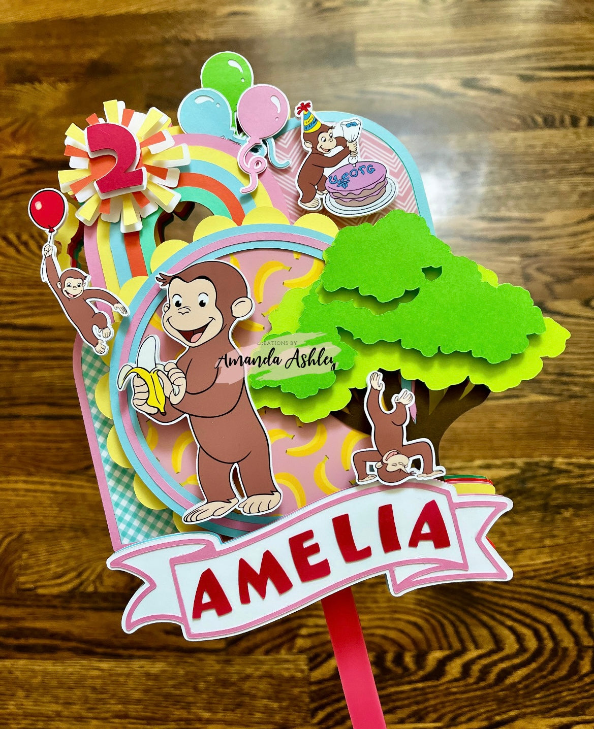 Curious Monkey Cake Topper