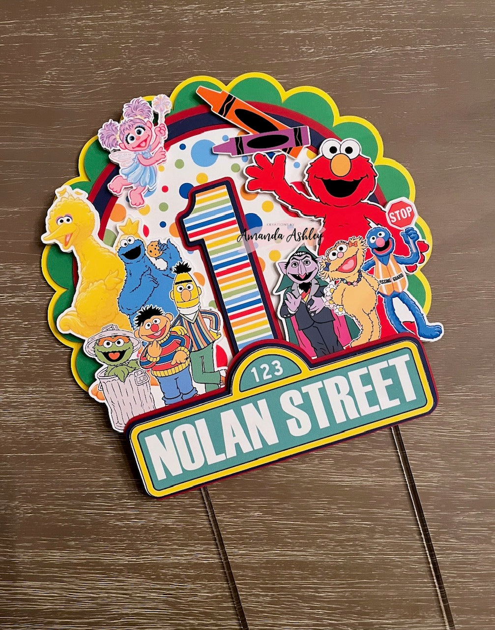 Sesame Friends Cake Topper