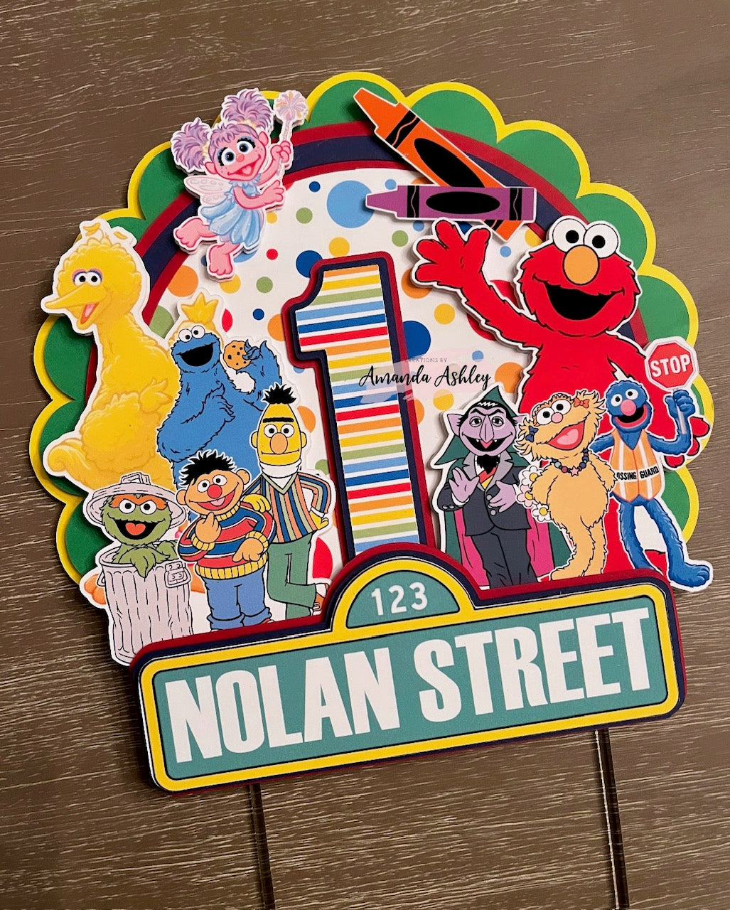 Sesame Friends Cake Topper