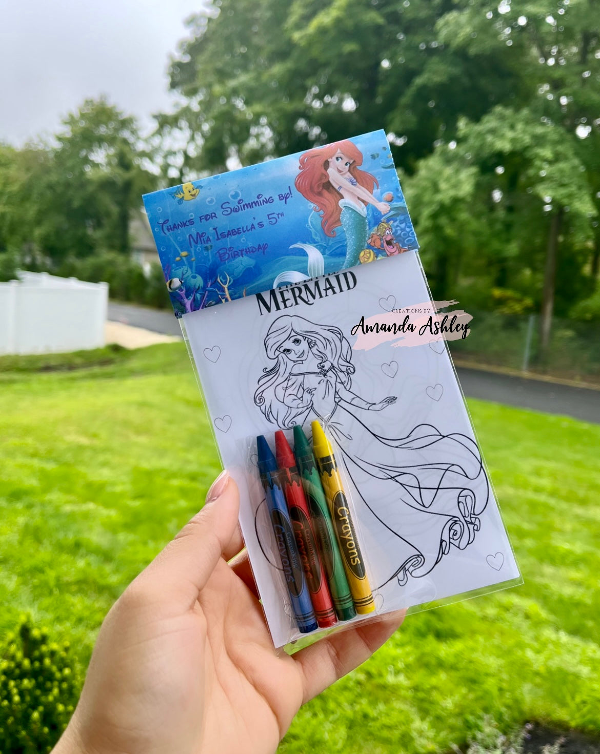 Mermaid Princess Coloring Favors