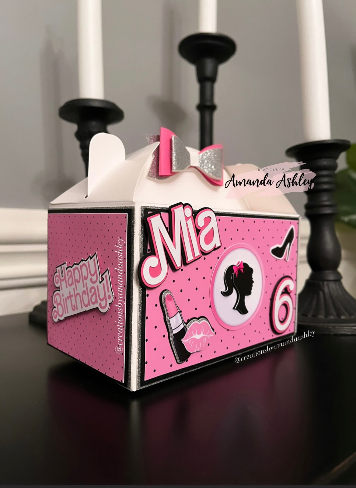Pink Doll Favor Boxes