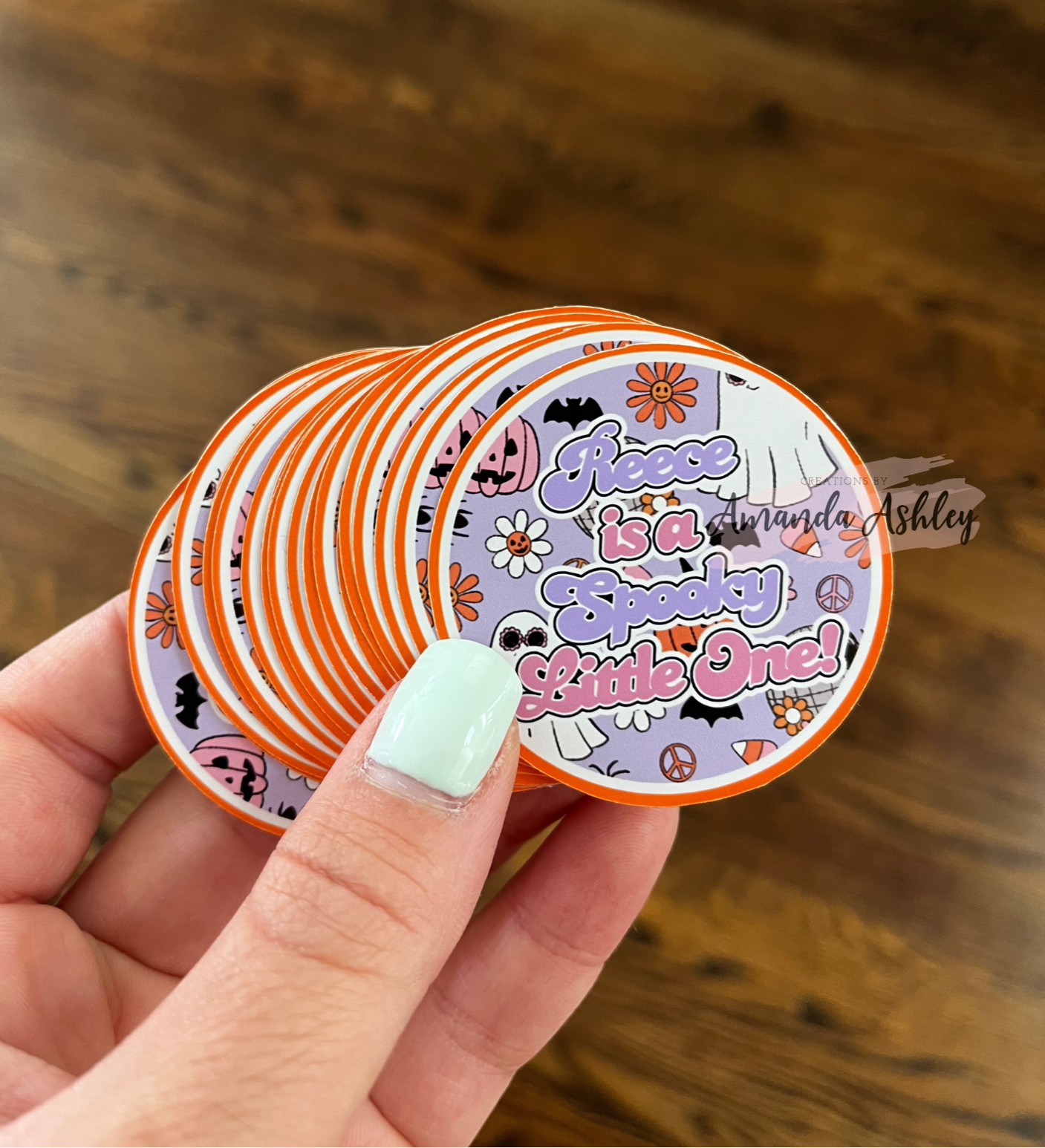 Spooky Little One Party Favor Stickers
