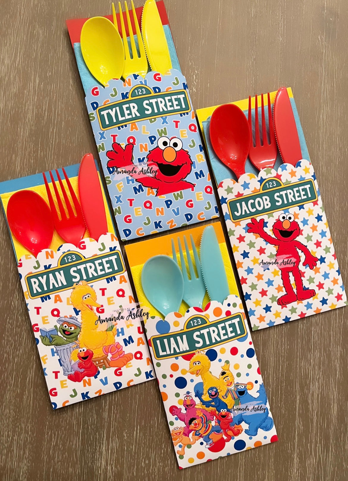 Sesame Friends Street Cutlery Set