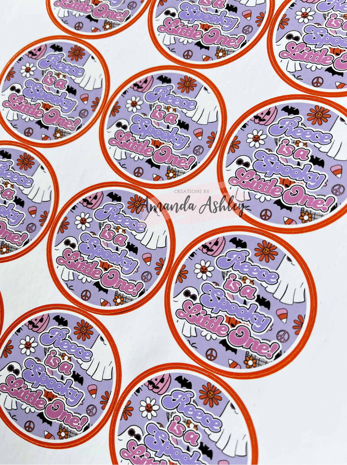 Spooky Little One Party Favor Stickers
