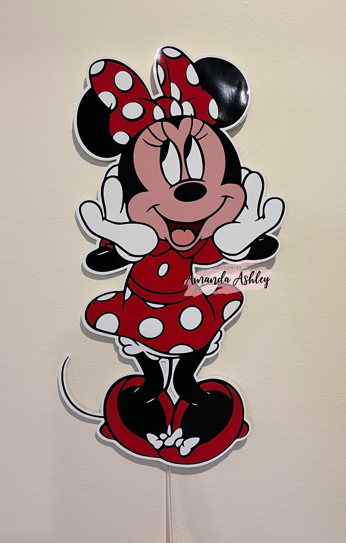 Red Polka Dot Mouse Party Cutouts 13" Size