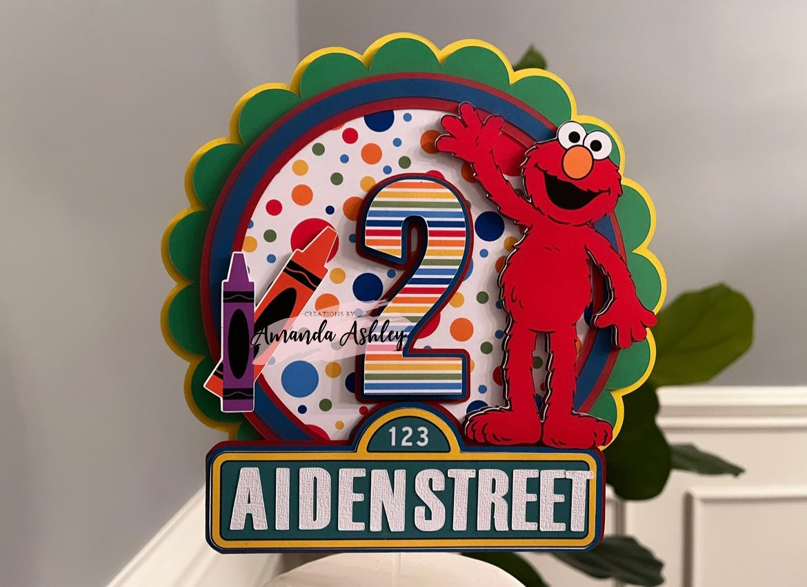 Red Sesame Friend Cake Topper