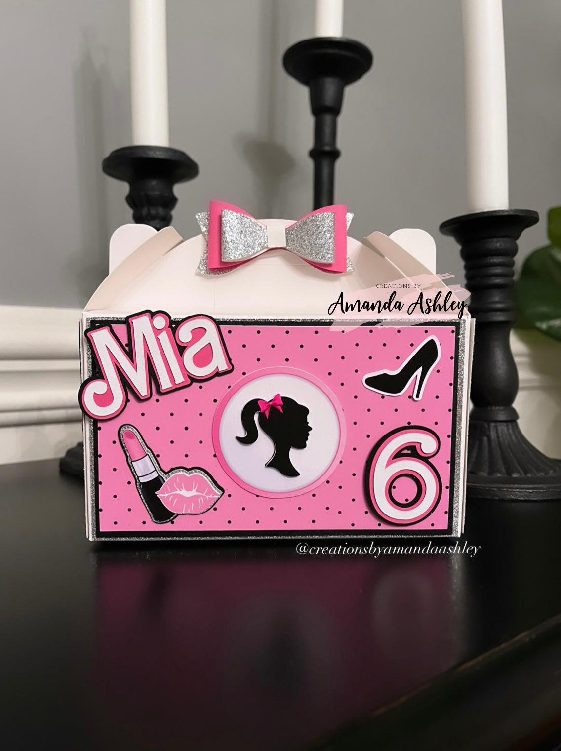 Pink Doll Favor Boxes