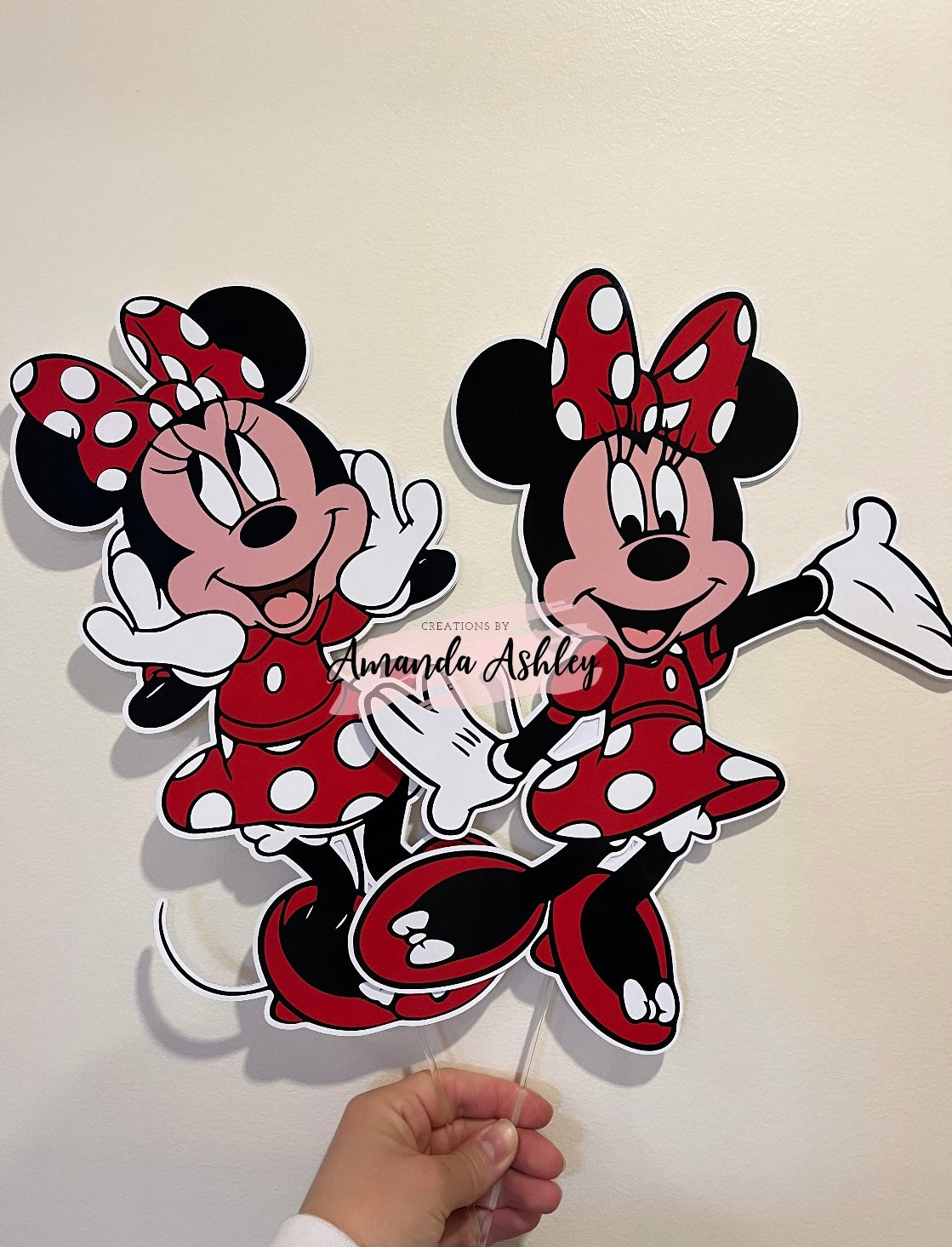 Red Polka Dot Mouse Party Cutouts 13" Size