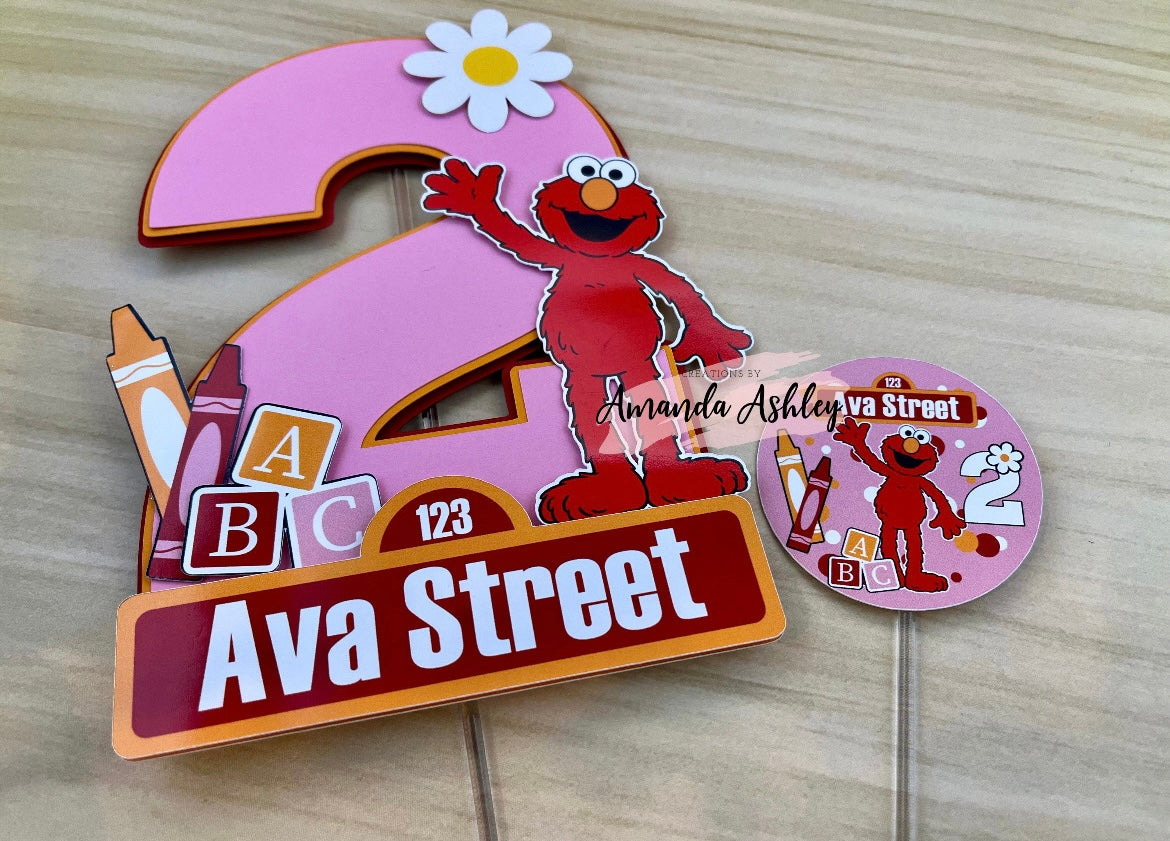 Red Friend Cake & Cupcake Toppers