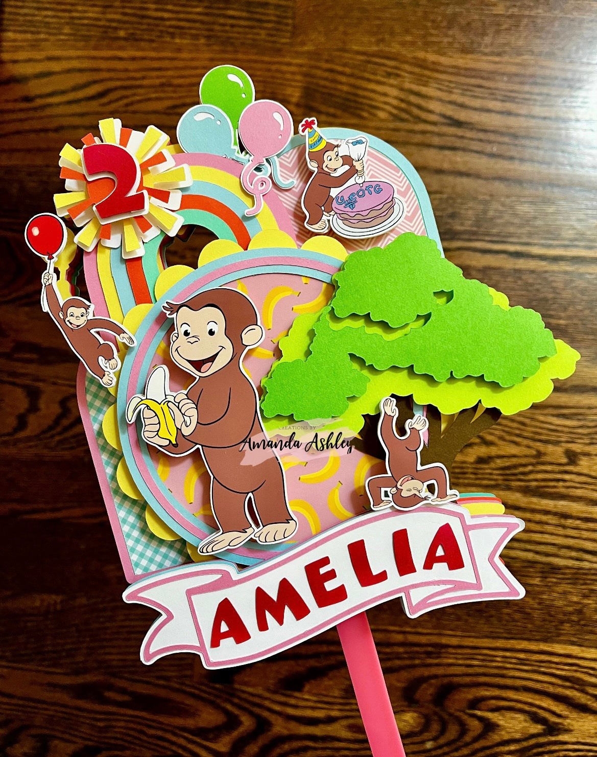 Curious Monkey Cake Topper