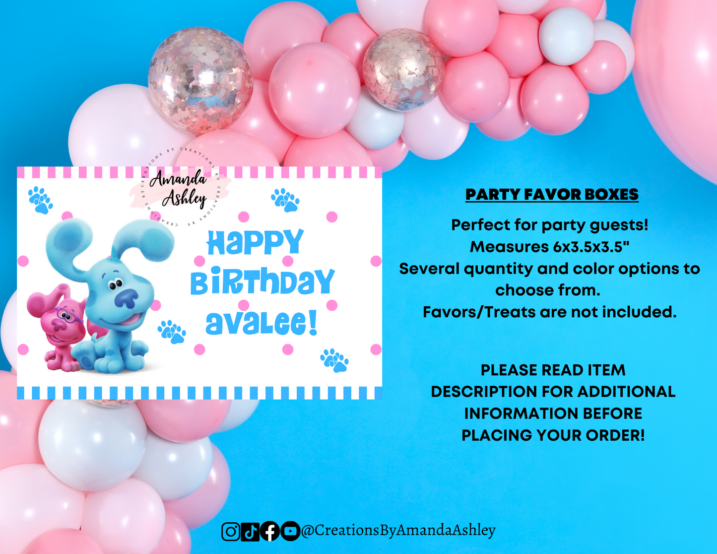 Blue Pup Favor Boxes