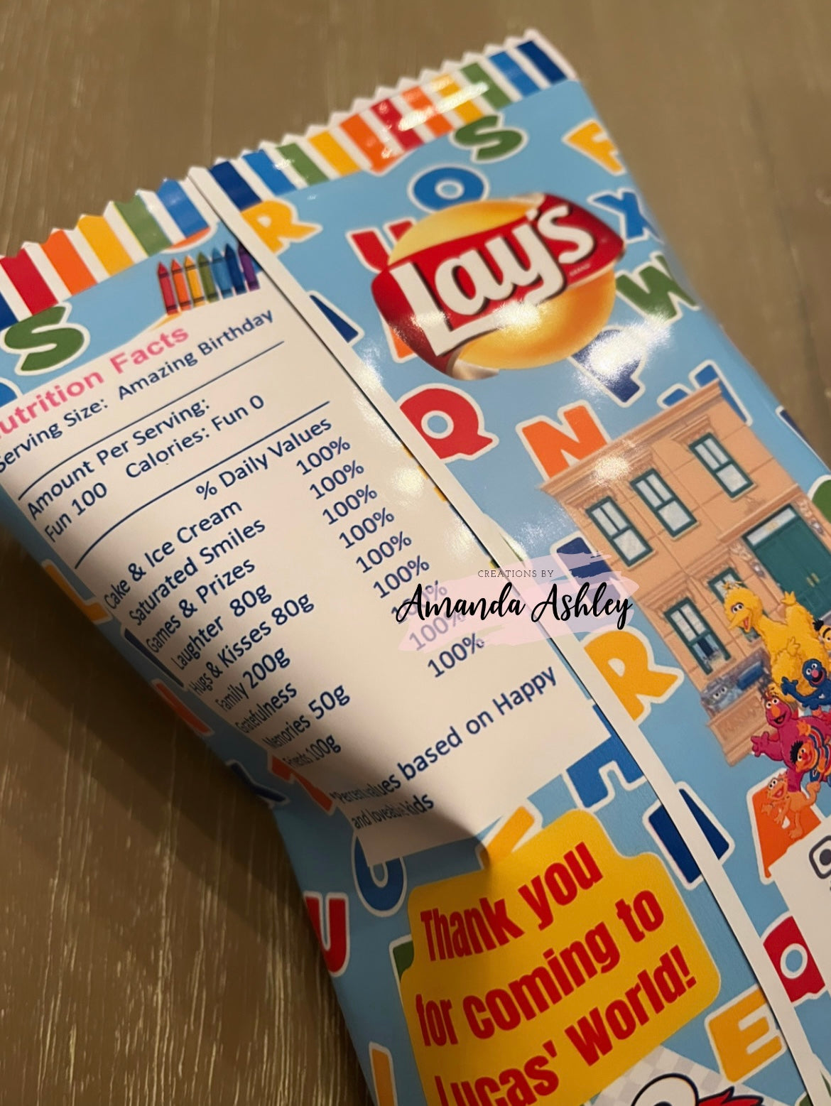 Sesame Street Elmo Themed Chip Bags