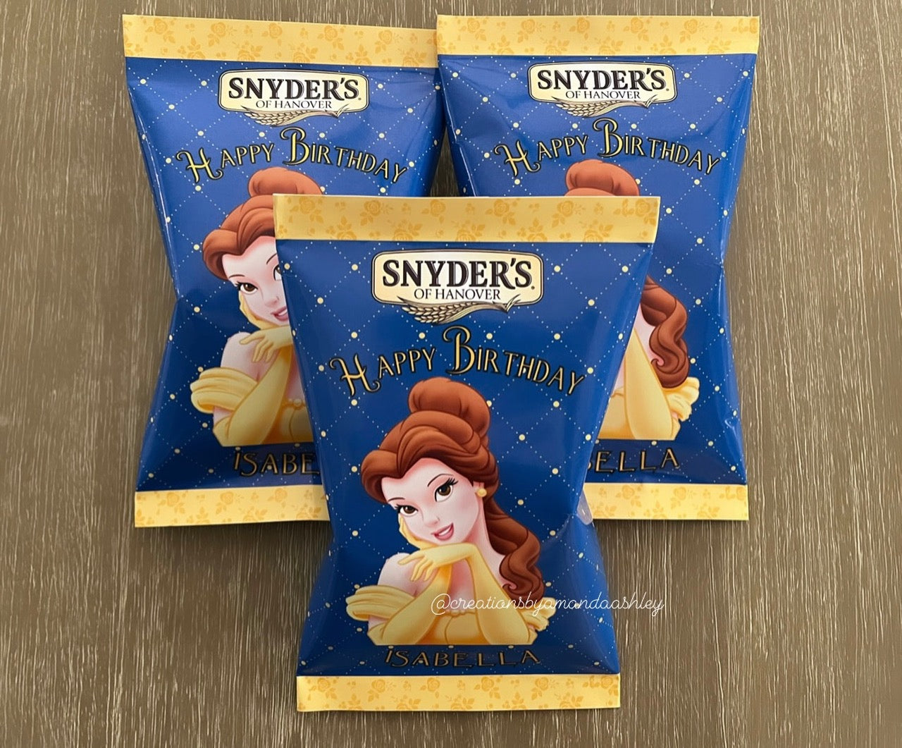 Princess Belle Themed Chip Bags