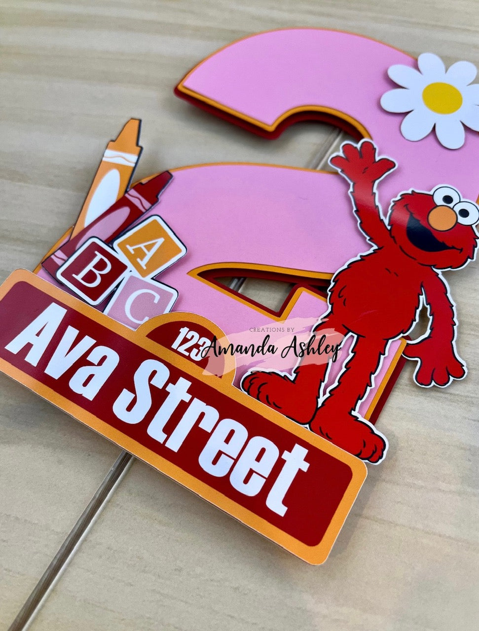 Red Friend Cake & Cupcake Toppers