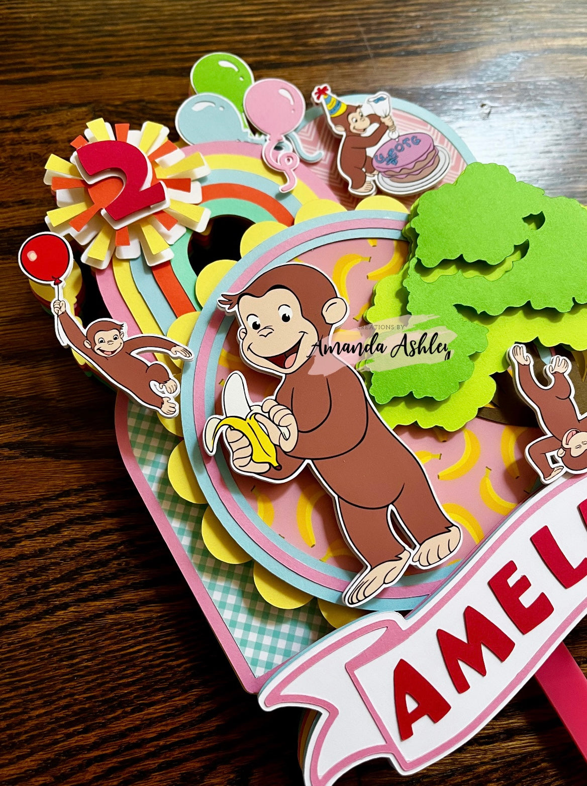 Curious Monkey Cake Topper