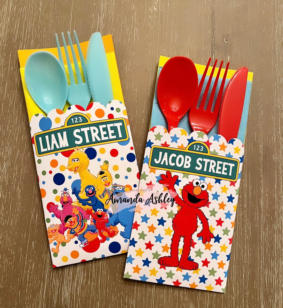 Sesame Friends Street Cutlery Set