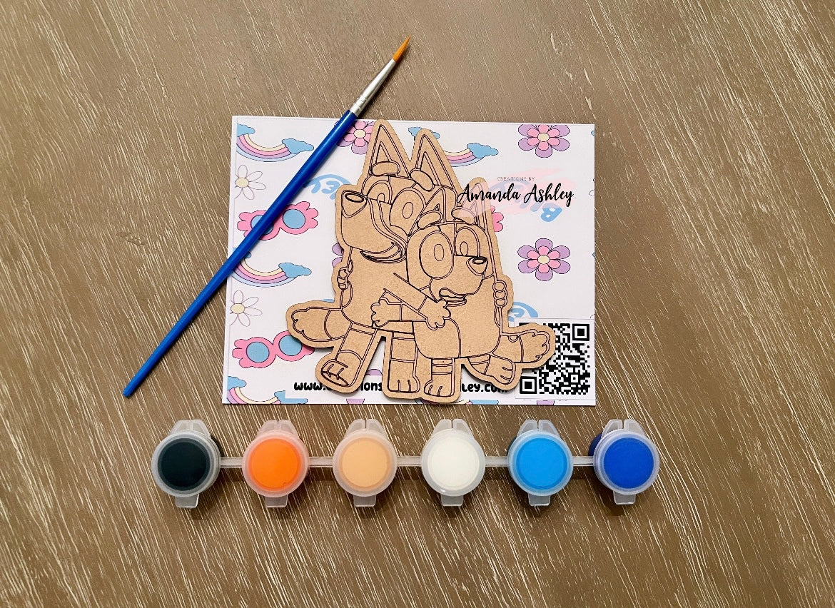 Bluey & Bingo Paint Favors