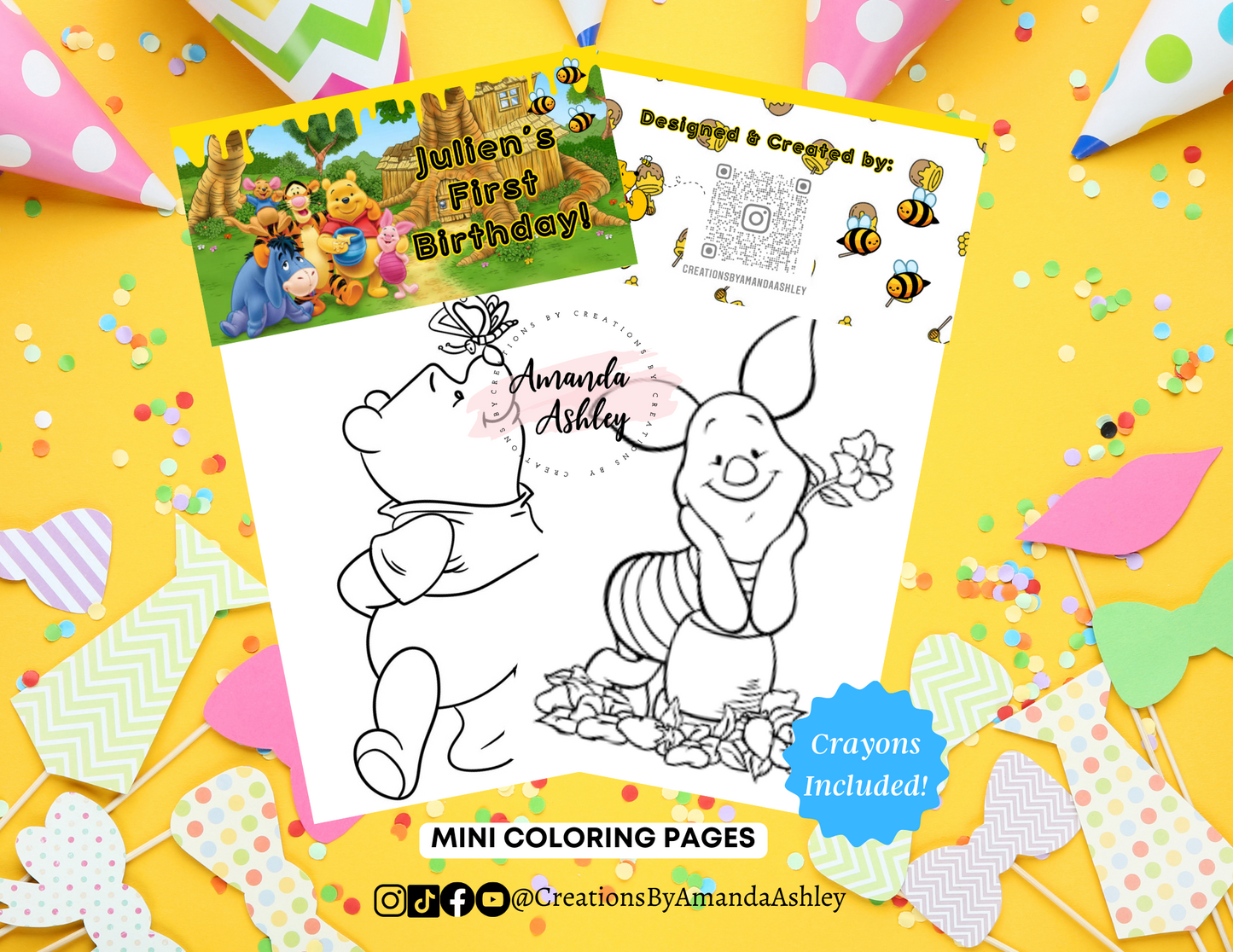 Honey Bear Coloring Favors