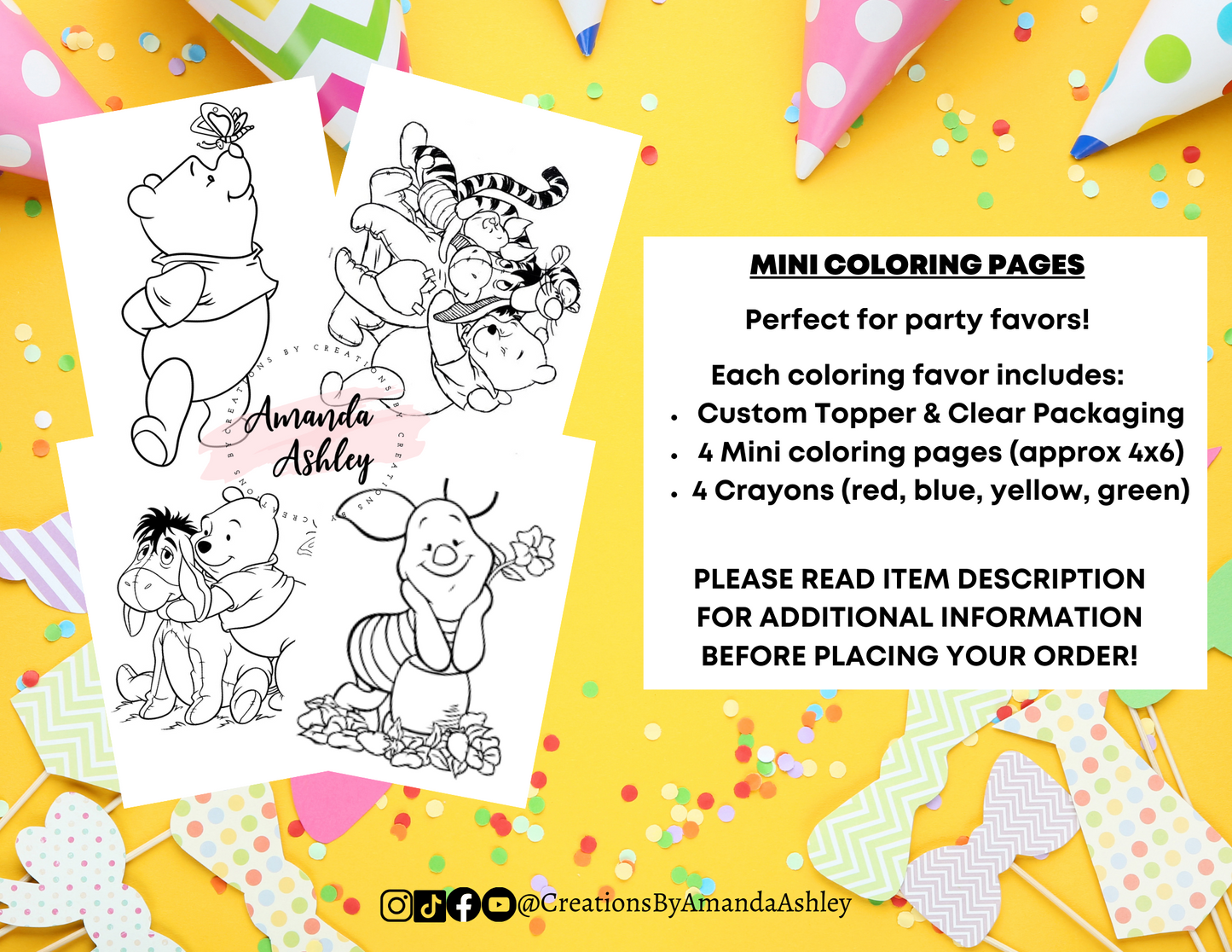 Honey Bear Coloring Favors