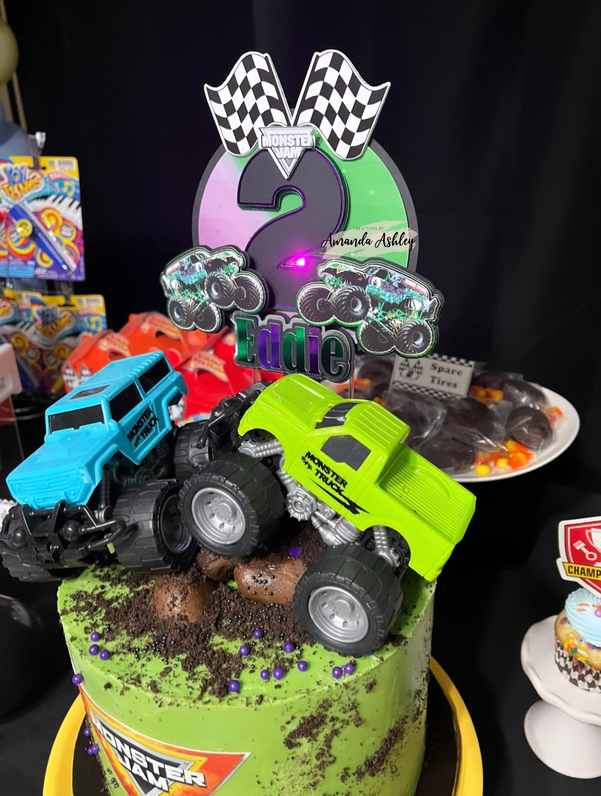Monster Trucks Cake Topper