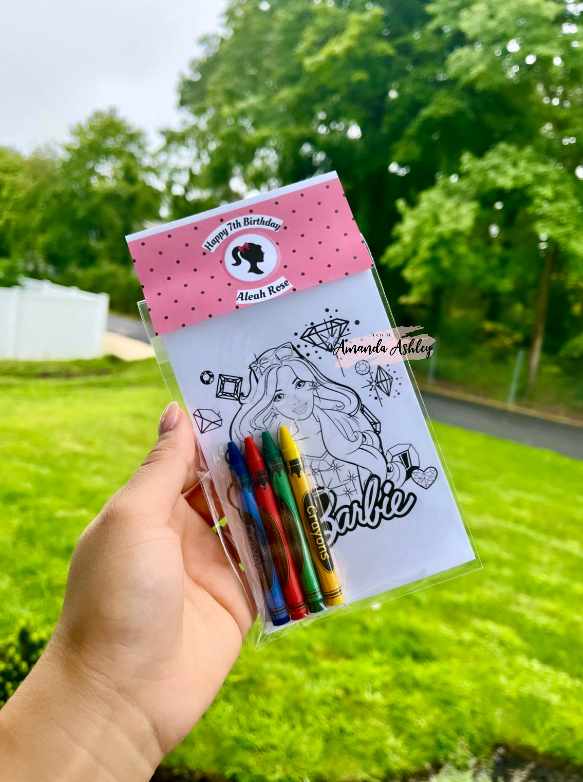 Pink Doll Coloring Favors