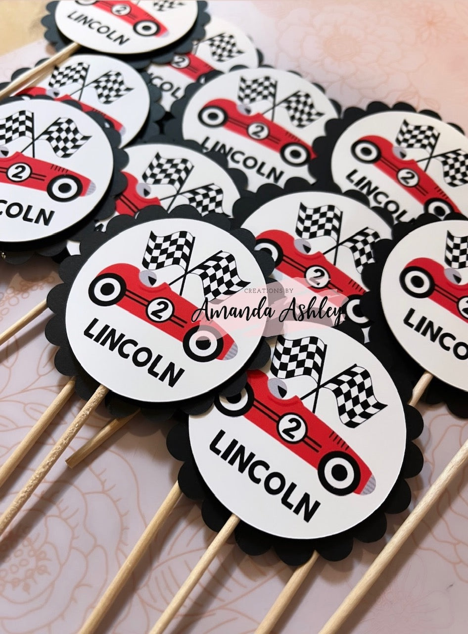 Racecar Cupcake Toppers
