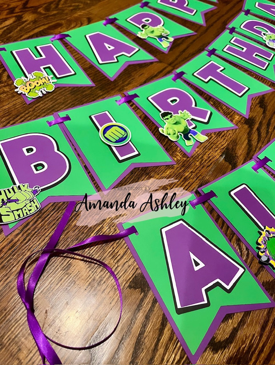 Incredible Hulk Birthday Banner