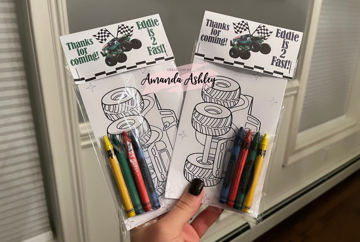 Monster Trucks Coloring Favors