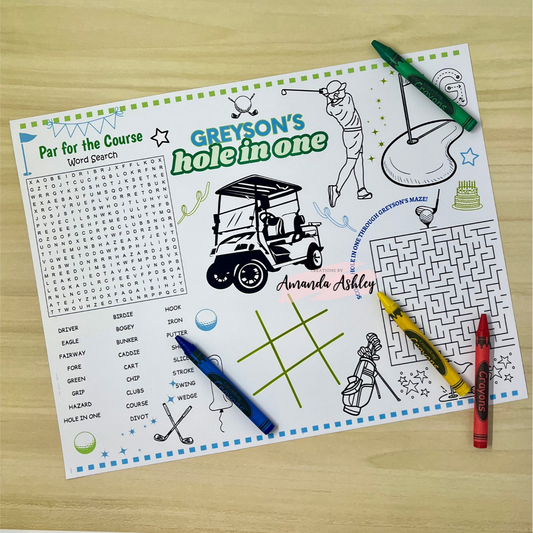 Hole in One Golf Coloring Sheets