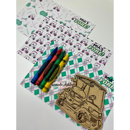 Par-tee Time Golf - Color Your Own Golf Cart