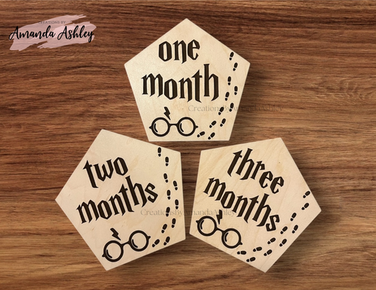 Magical Wizard Monthly Milestone Cards