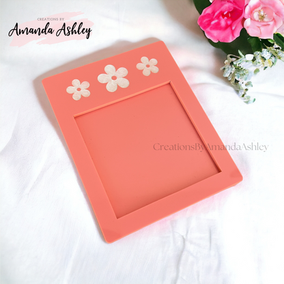 RTS - Watermelon Pink Daisy Acrylic Notepad Holder