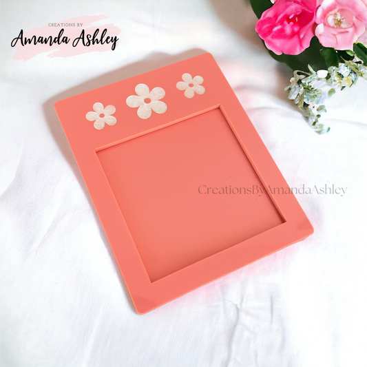 RTS - Watermelon Pink Daisy Acrylic Notepad Holder