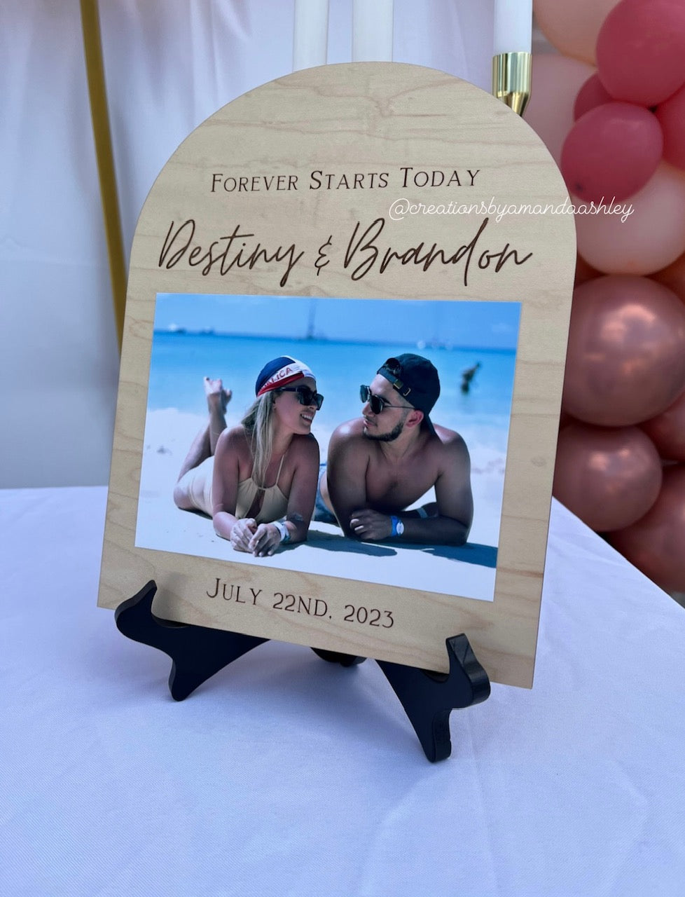 Tabletop Photo Sign