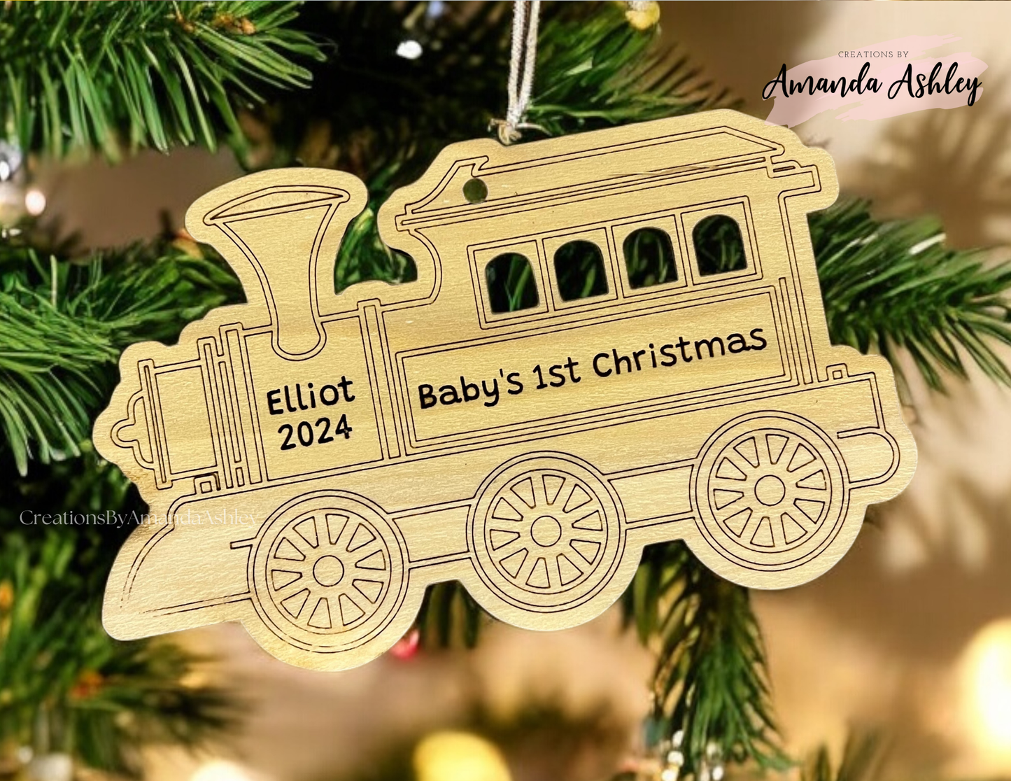 Baby's First Christmas Train Ornament