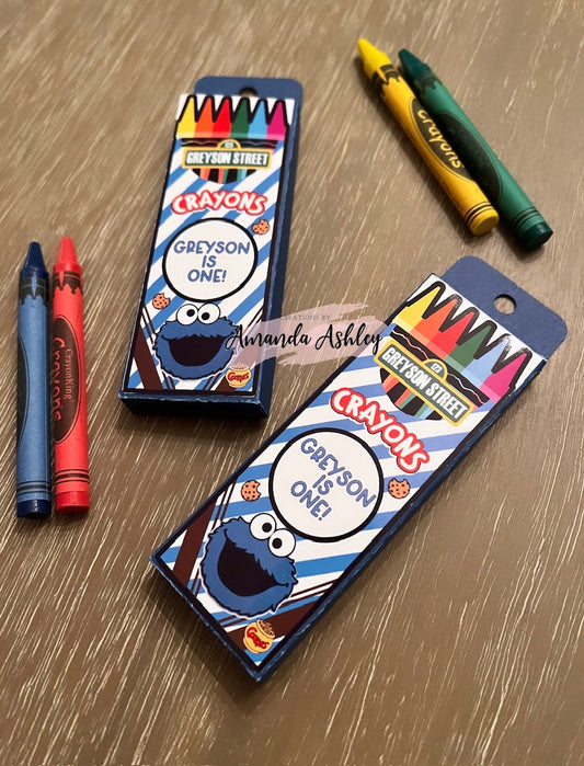 Cookie Monster Crayon Favors