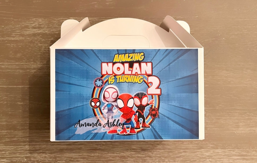 Spidey and Friends Favor Boxes