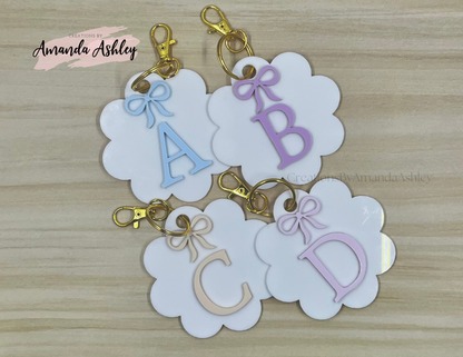 Scalloped Initial Bag Tag