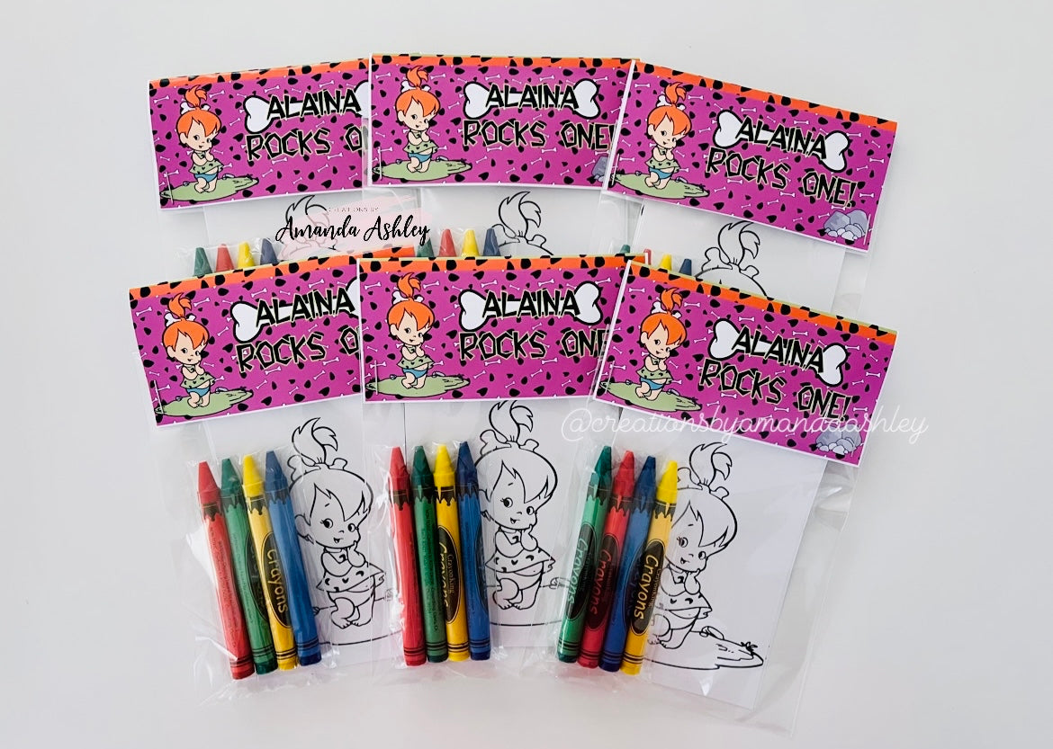 Pebbles Coloring Favors