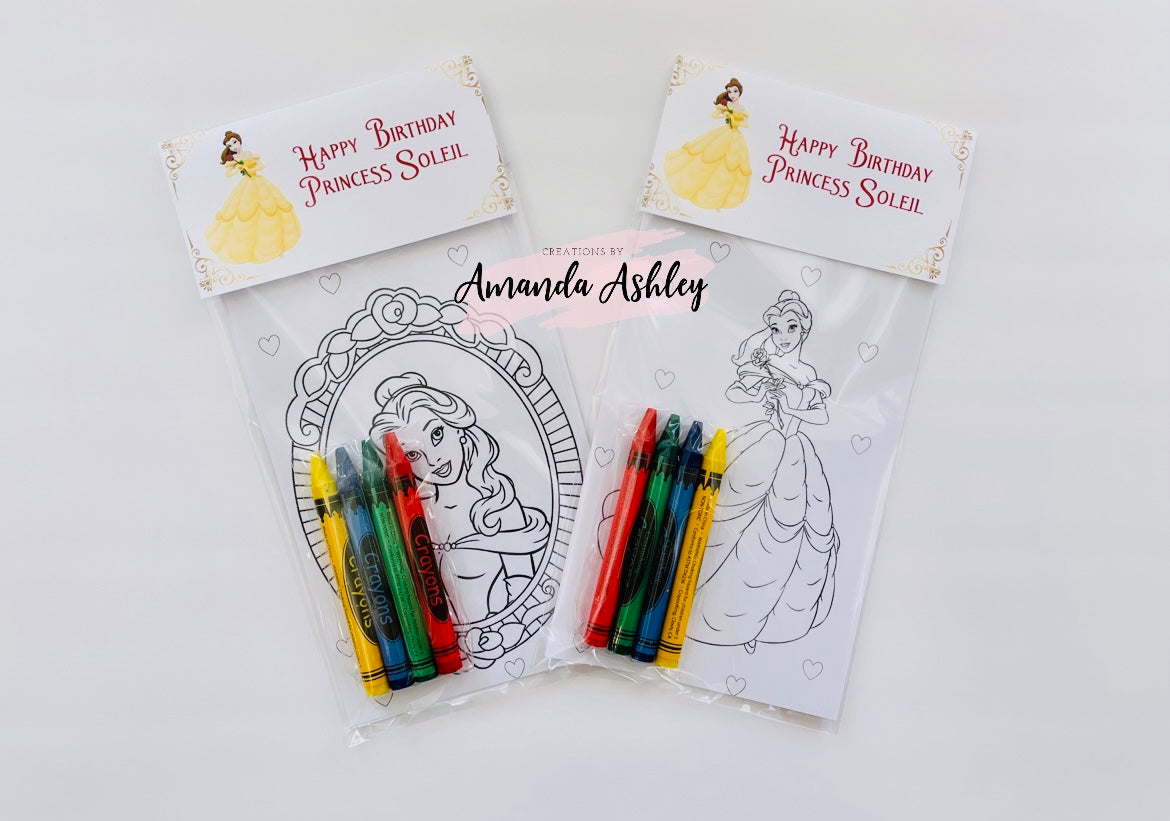 Belle Coloring Favors