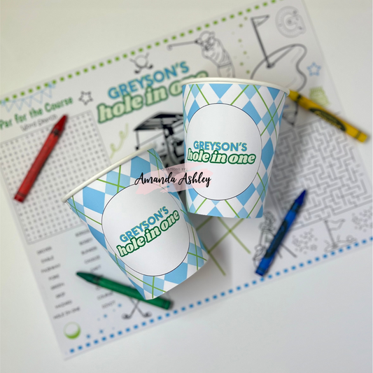 Hole in One Golf Party Cups