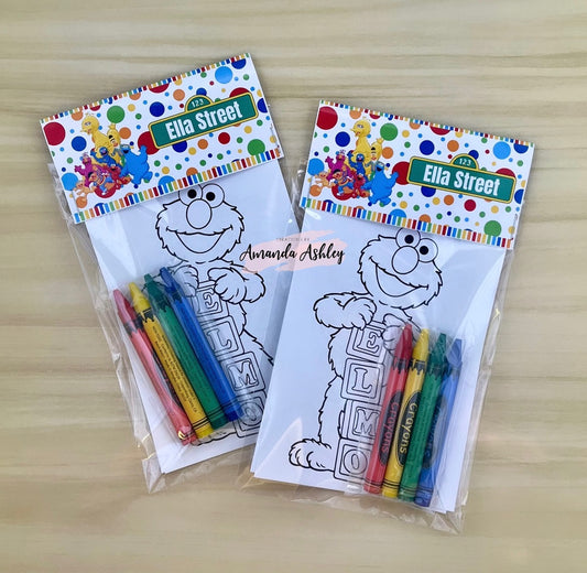 Sesame Street Coloring Favors