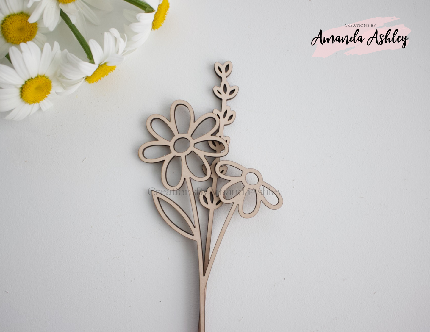 Daisy Flower Stem Photo Prop