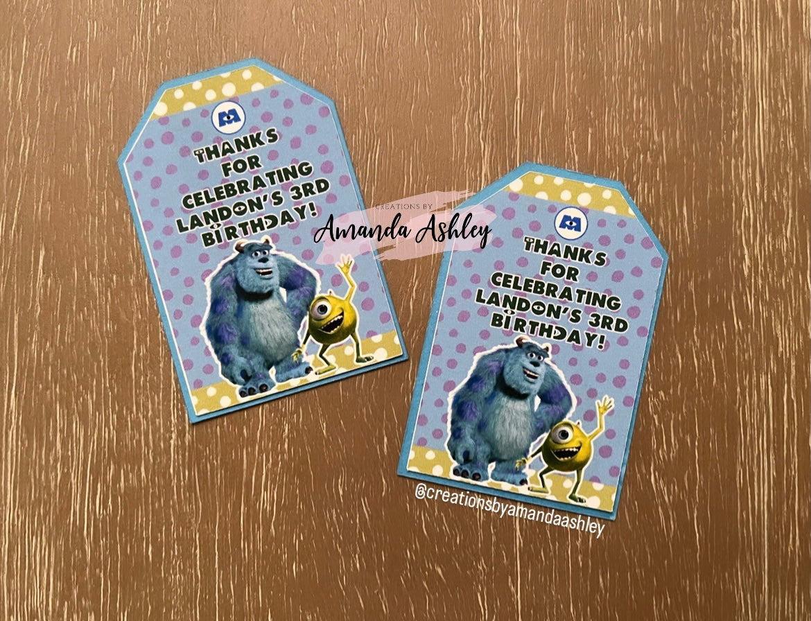 Monsters Inc Favor Tags