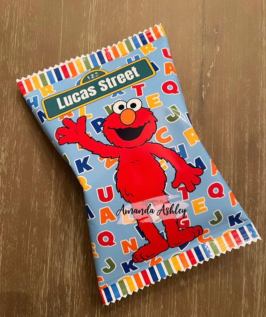 Sesame Street Elmo Themed Chip Bags